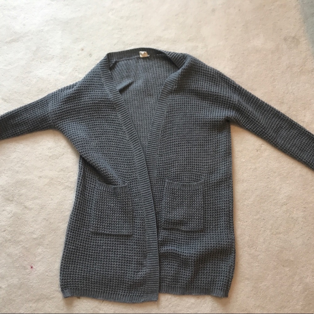 Grey Knit Cardigan